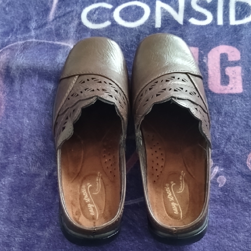 Easy Street Brown Women's Flats with Cut-Out Design